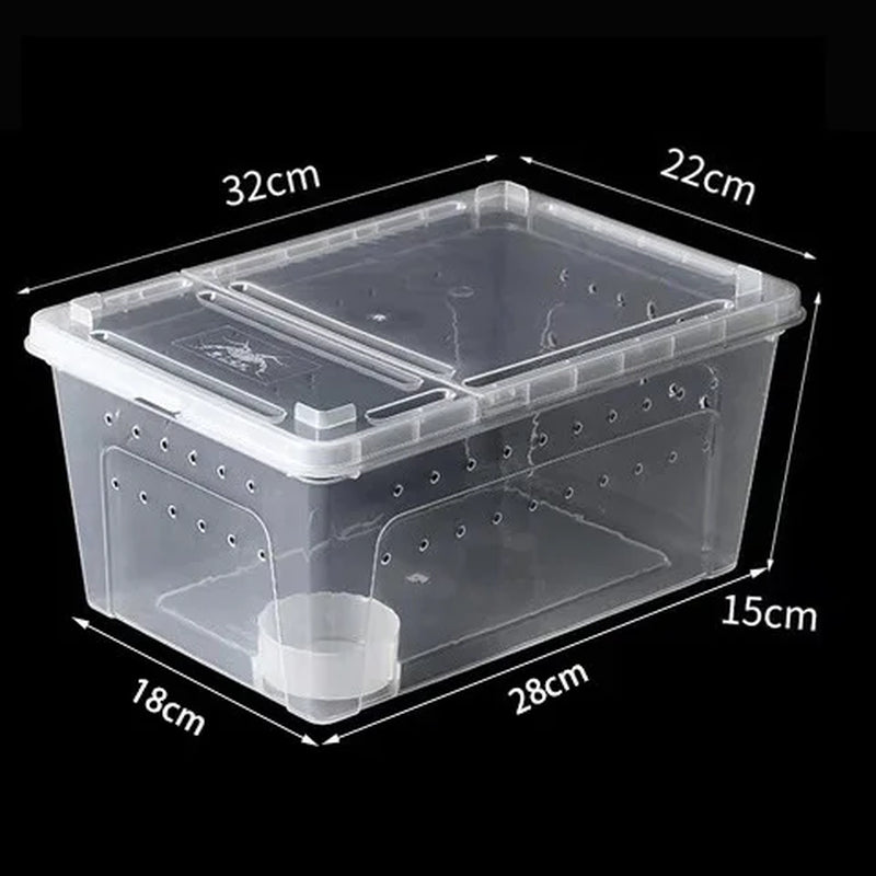 1Pc Insect Reptile Breeding Feeding Box Spider Terrariums Insect Rearing Hatching Containers Lizard Frog Small Animals Supplies
