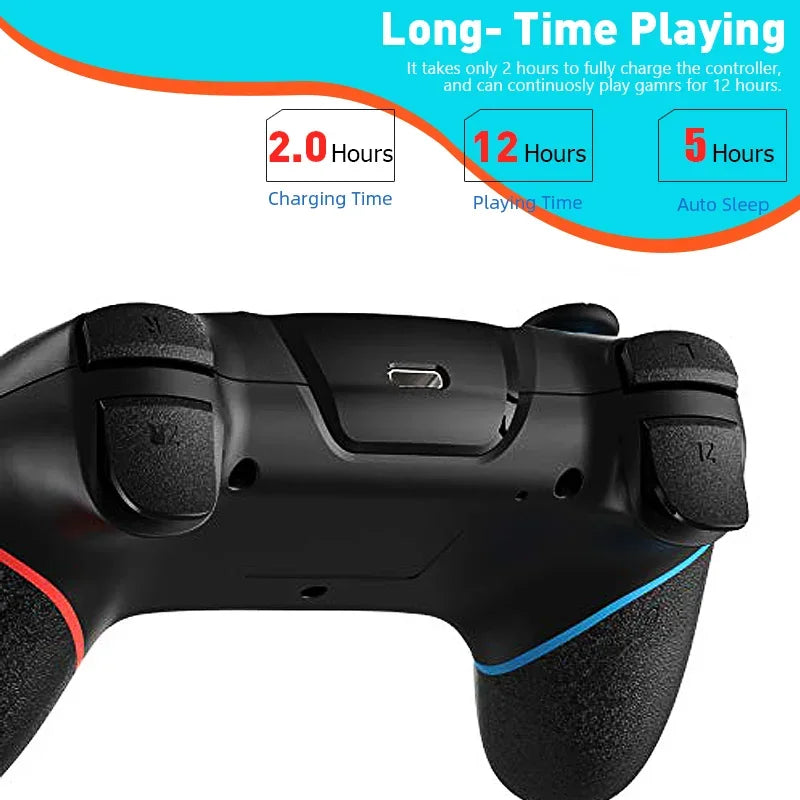 Wireless Controller Compatible-Nintendo Switch Adjustable Turbo with 6-Axis Vibration Gamepad for PC/NS Lite Console