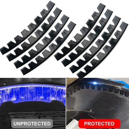 8-Piece Universal Car Front Bumper Guard and Chassis Protection Kit with Pre-Attached Anti-Scratch and Anti-Skid Features