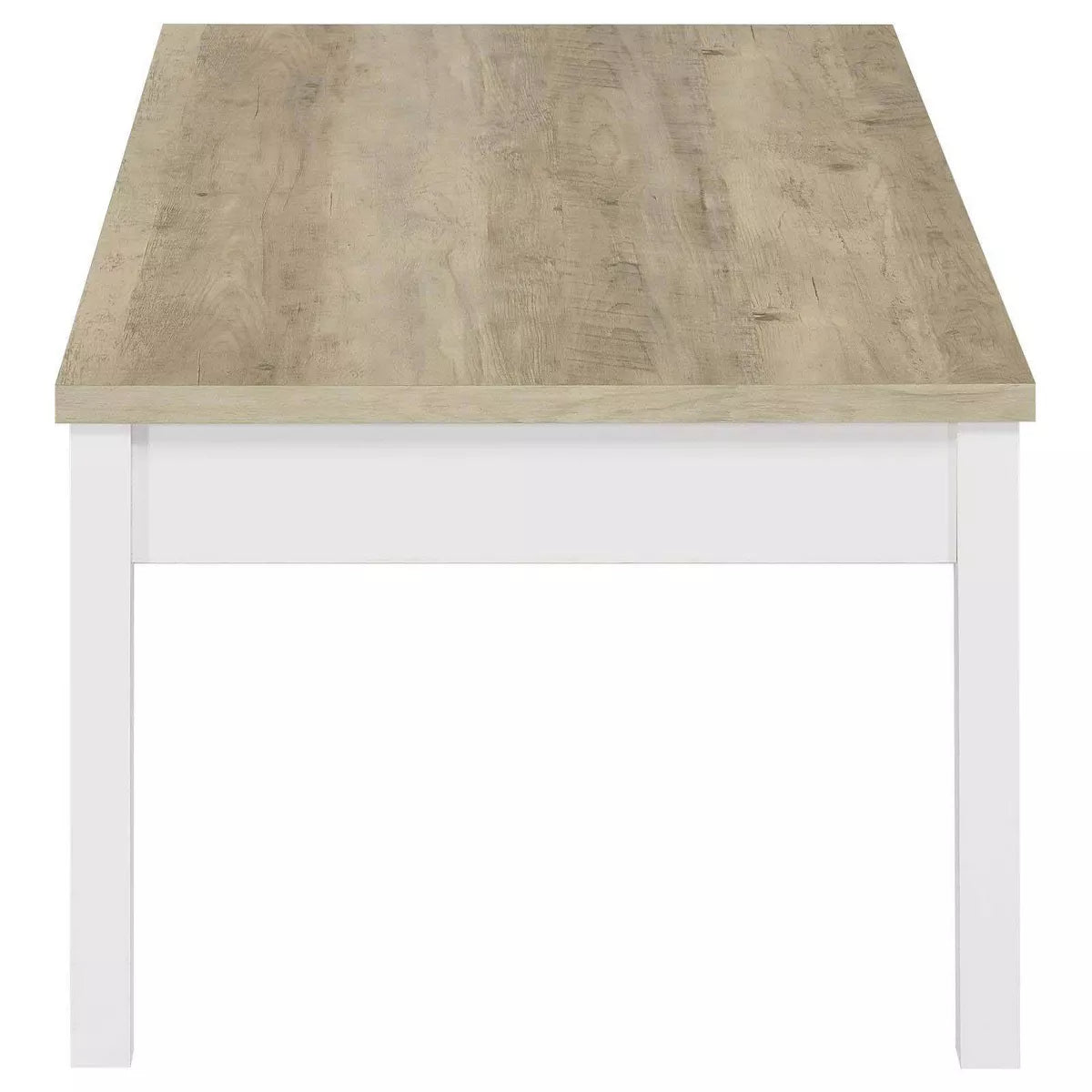 Stacie 3-Piece Composite Wood Coffee Table Set in Antique Pine and White