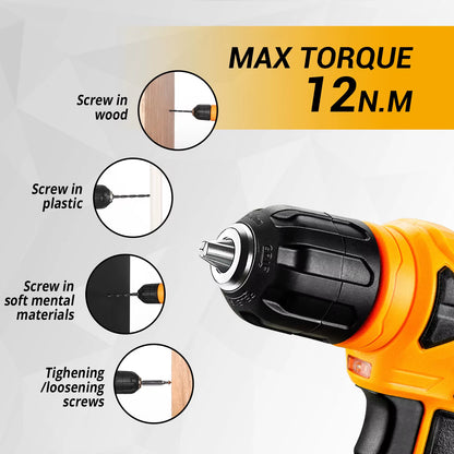 126Pcs Power Tool Combo Kits with 8V Cordless Drill,10Mm 3/8'' Keyless Chuck,Professional Home Household DIY Hand Tool Kits