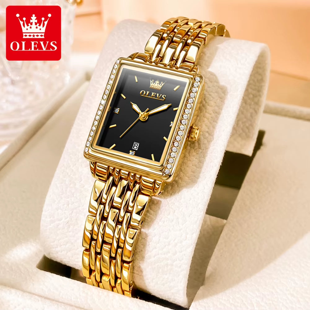 9995 Women'S Watch Luxury Elegant Diamond Watch Classic Original Brand Gold Stainless Steel Waterproof Women Quartz Watch