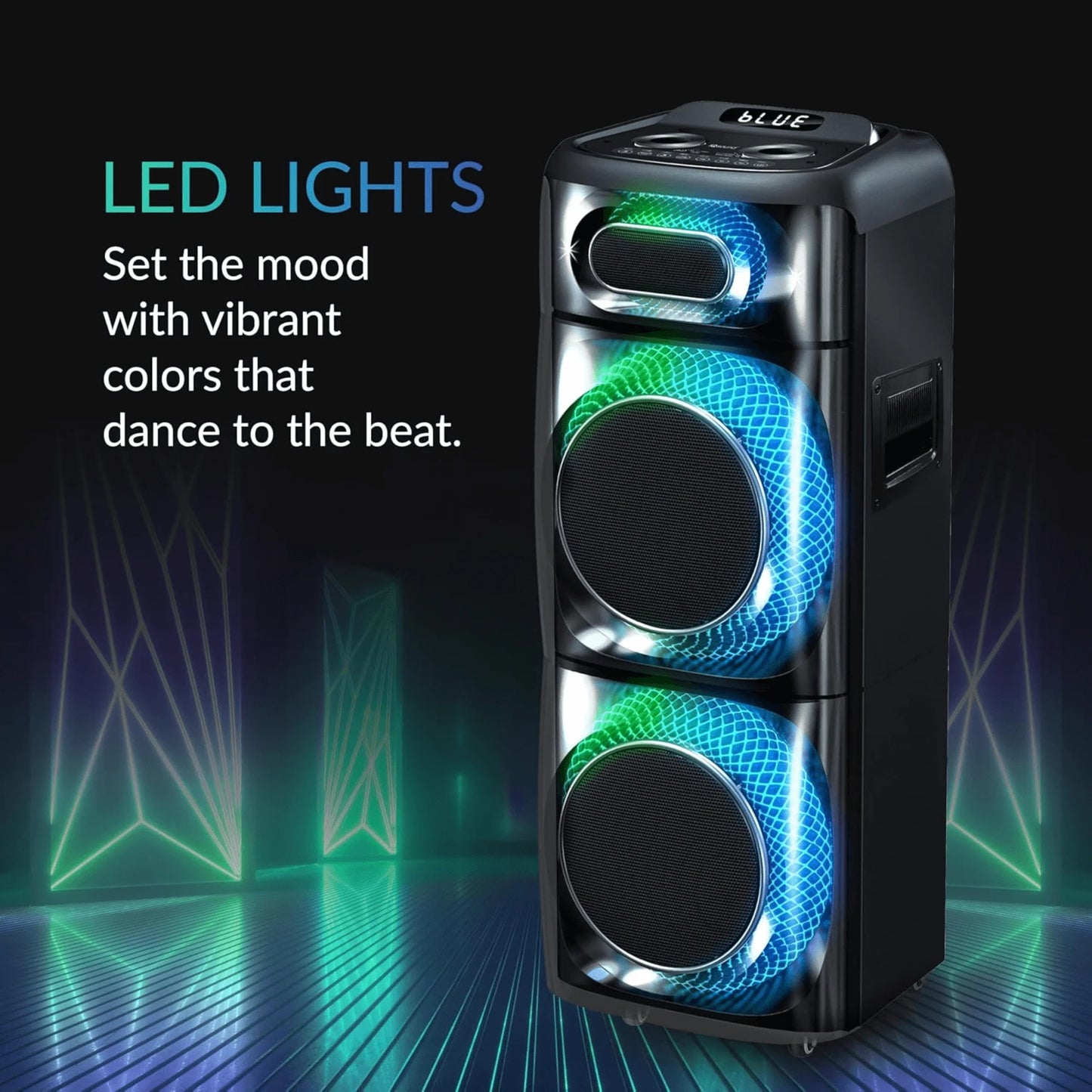 IQ Sound Torusflex 2X10-Inch Portable Bluetooth DJ Speaker