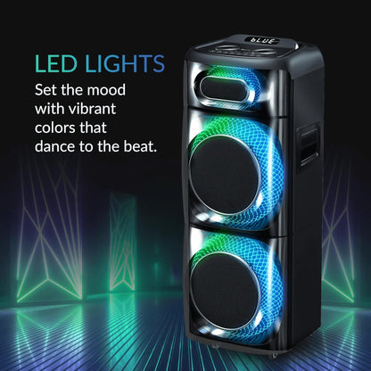 IQ Sound Torusflex 2X10-Inch Portable Bluetooth DJ Speaker