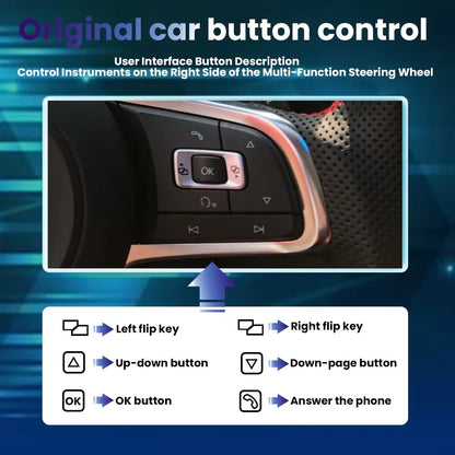 12.3-Inch Digital Dashboard Cluster with Wireless CarPlay and Android Auto for VW Golf 7 MK7 (2013-2020) - Virtual Cockpit Instrument Panel