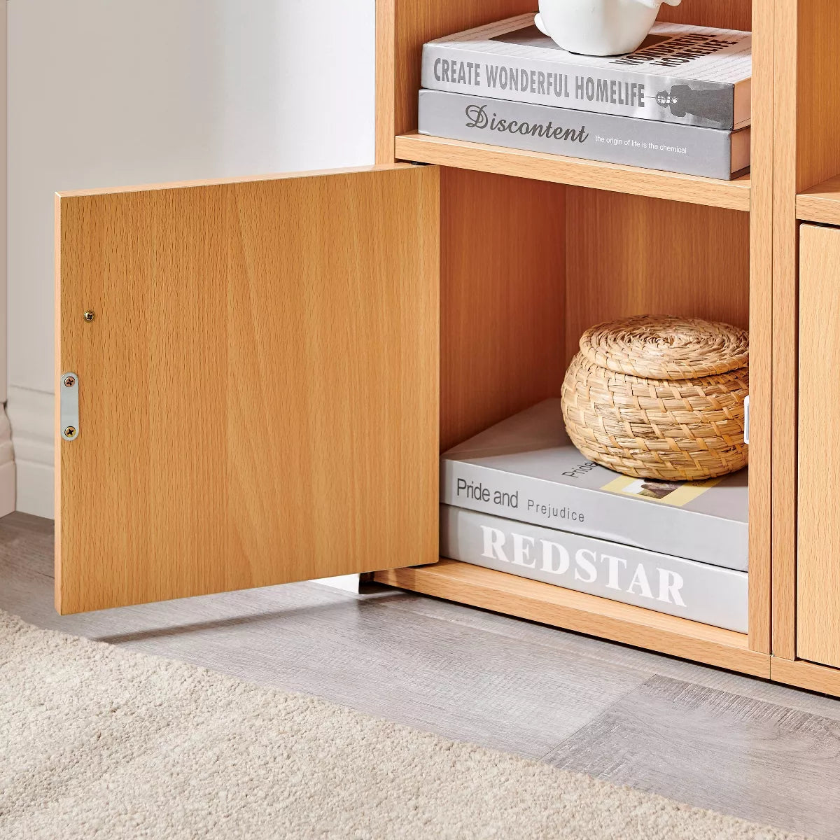 59" Set of 3 Slim Cube Shelf Unit Towers