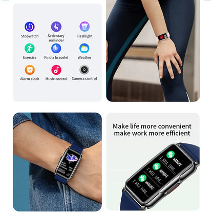 Android IOS Smart Bracelet Women Smartwatch Men Heart Rate Blood Oxygen Waterproof Sport Smart Band Watch for Ladies +Gift