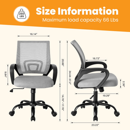 Ergonomic Height-Adjustable Office Desk and Gaming Chair with Fixed Armrests, 360° Swivel, and Storage Back for Computer and Meeting Room Use