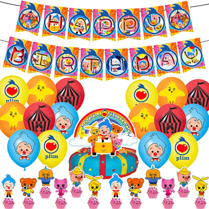 Plim Joker Birthday Party Clown Balloon Banner, Baby Shower, Children'S Favorite Party Supplies