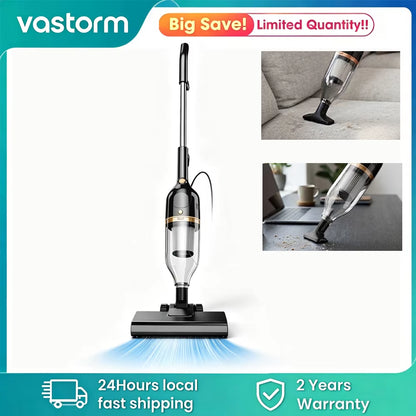 Vastorm R7 Corded Stick Vacuum Cleaner - 600W, 20Kpa Powerful 3-in-1 Lightweight Design for Efficient Low Noise Cleaning on Hardwood Floors and Carpets, Ideal for Pet Hair Removal