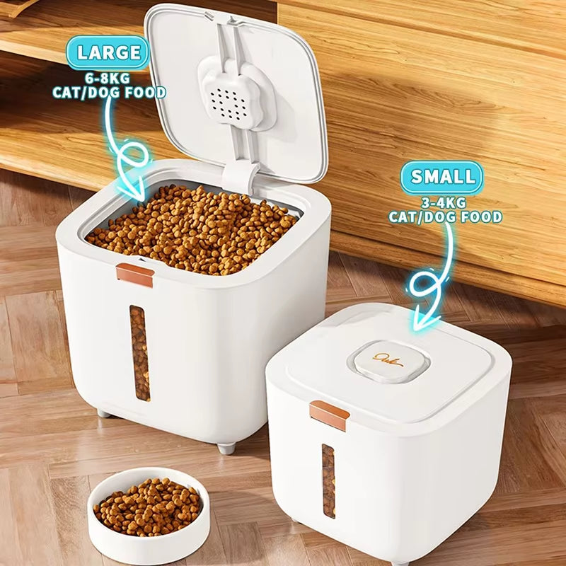 Pet Food Storage Barrel Large Storage Barrel Food Sealed Moisture-Proof Cat Food Barrel Storage Cat Food Dog Food Barrel Pet Foo