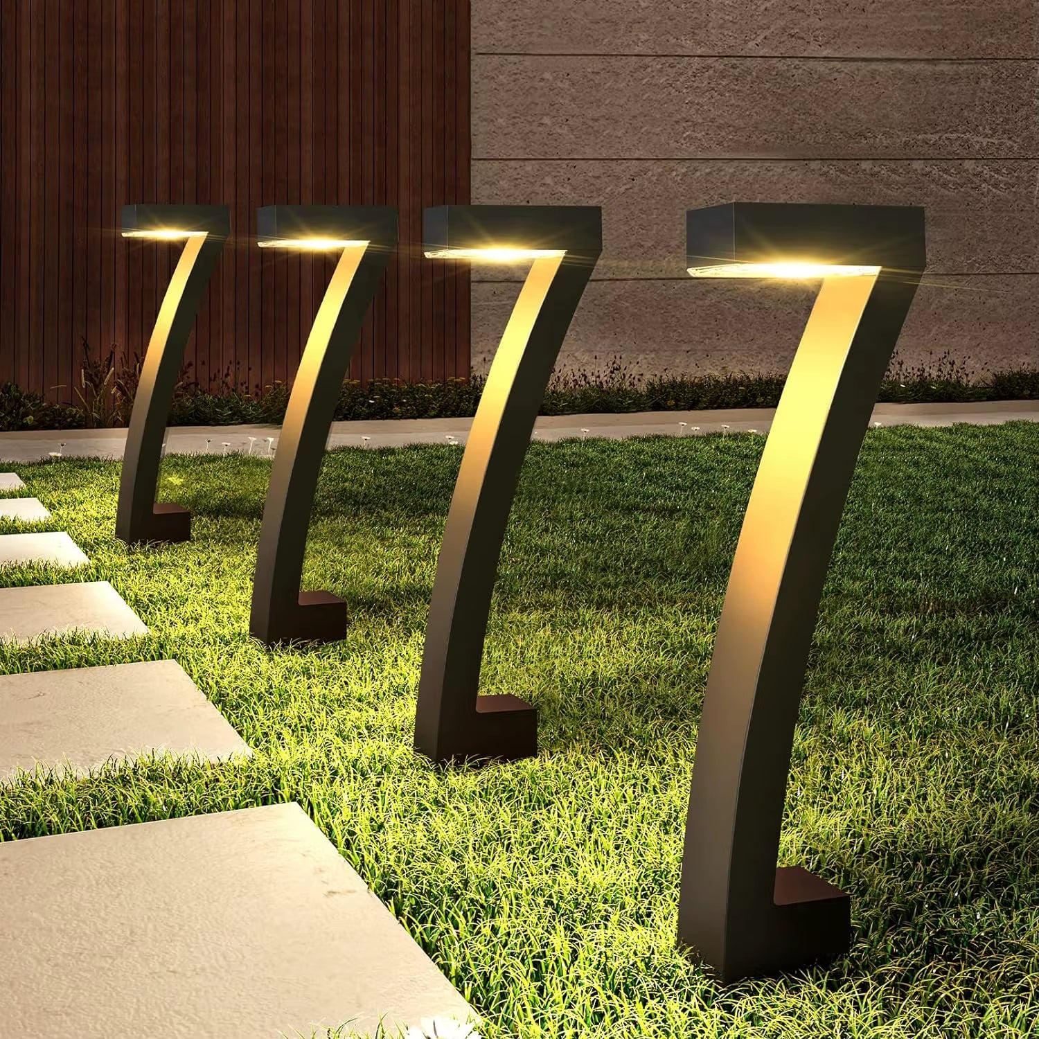 6Pack Bright Solar Outdoor Lights Pathway, 12 Hrs Solar Garden Lights, Auto On/Off for outside Landscape Path Yard Walkway