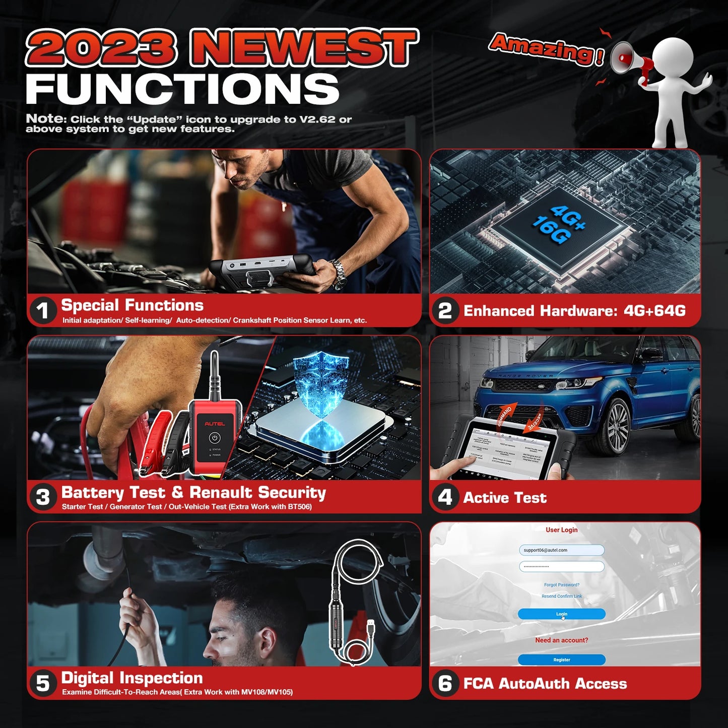 Autel Maxicom MK808BT PRO Car Bi-Directional Diagnostic Tools OBD2 Scanner Code Reader All System Diagnosis PK MX808S MK808S