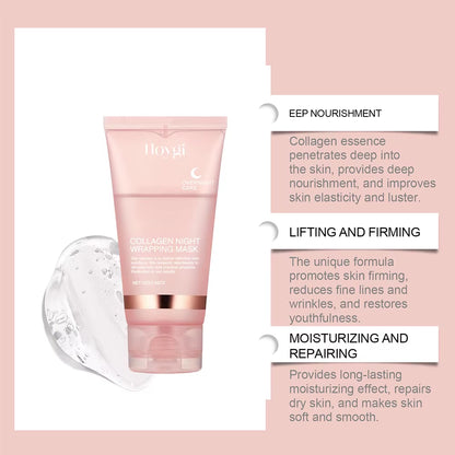 75G Hydrolyzed Collagen Peel-Off Facial Mask for Enhanced Elasticity, Hydration, and Dullness Reduction