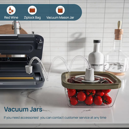 VH1506 Vacuum Sealer Machine Sous Vide Handle Type 80Kpa Multifunctional and Convenient Vacume Sealer Household