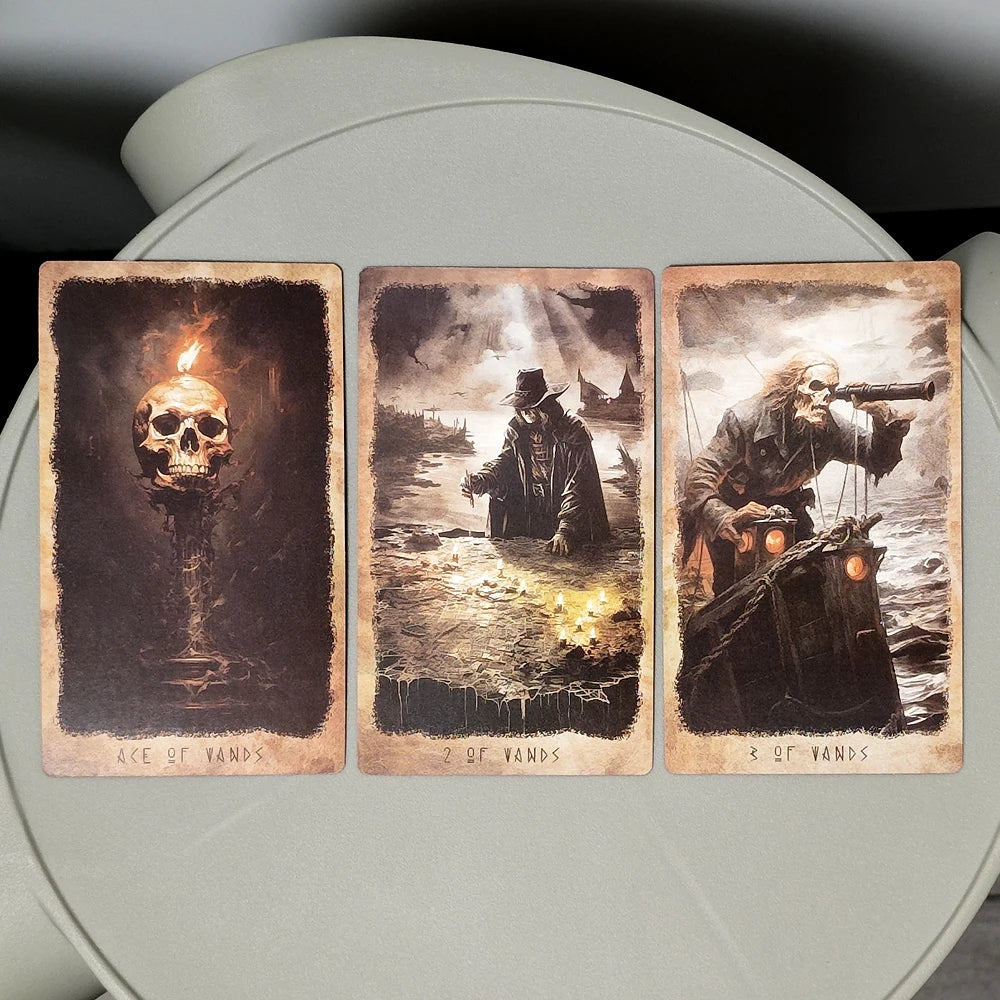 12*7Cm Horoscare Tarot in Rigid Box, 80 Pcs Tarot Cards with Red Gilded Edges Followed RWS System