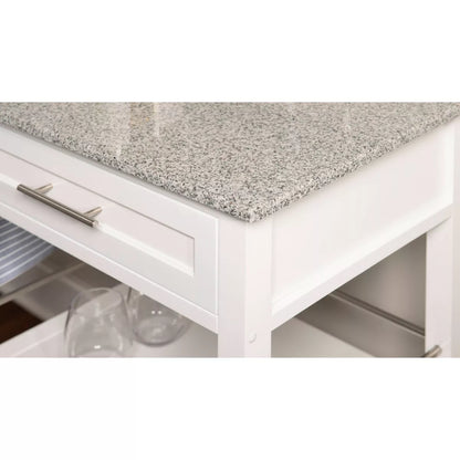 Mitchell Kitchen Cart Granite Top - Linon
