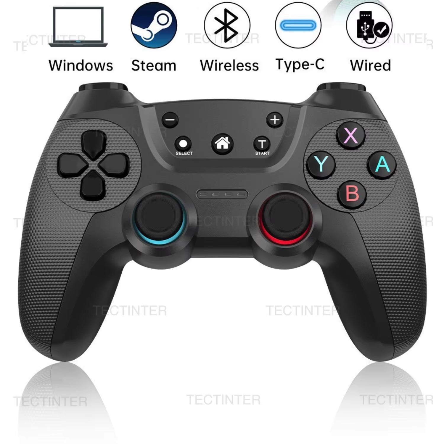 TECTINTER Support Bluetooth Wireless Controller Compatible / Oled Android Gamepad USB Joystick Control