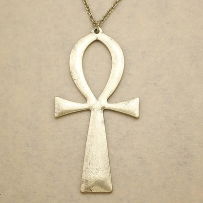 Vintage Egyptian Life Big Ankh Cross Pendant Long Chain Choker Necklace Jewelry Fashion Unisex Accessories Dropshipping