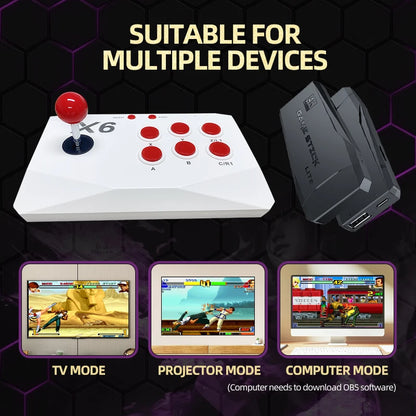 Arcade Video Game Console 4K TV Game Stick with Double Arcade Joysitck Games for Mame/Sega/Ps1/Atari Kid Gift