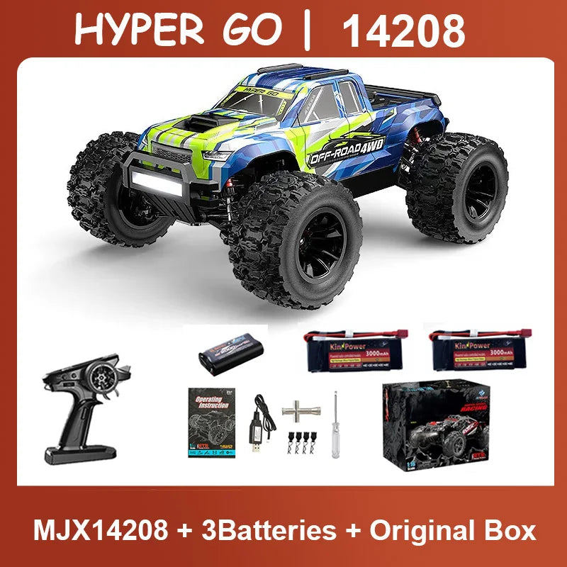 Hyper Go MJX 14207 1/14 Scale 4WD Brushless Remote Control Drift Racing Car - 55KM/H Off-Road Truck