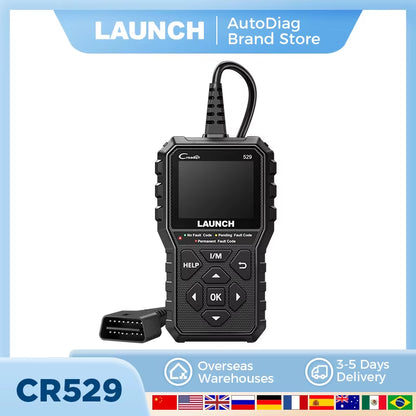 LAUNCH Creader 529 OBD2 Scanner - Professional Automotive Diagnostic Tool for Fault Code Reading and OBDII Scanning