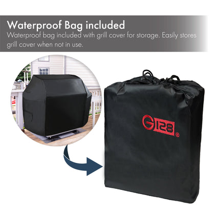 Black Grill Cover 58 Inch Gas Grill Cover Waterproof, UV Resistant BBQ Grill Cover, Fits Most Brands of Grills