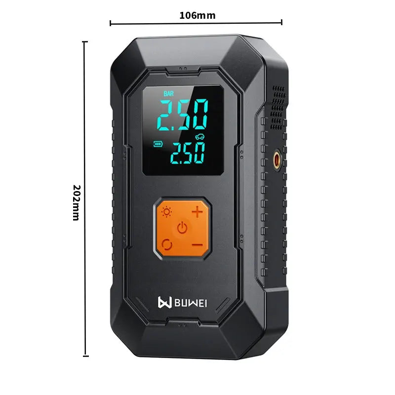 Portable Multi-Function Car Jump Starter and Air Compressor with Power Bank