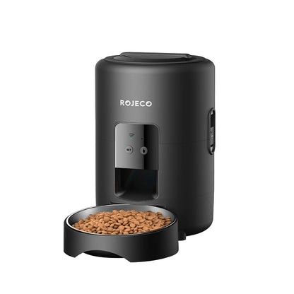 ROJECO Automatic Cat Feeder 2L Smart Pet Food Kibble Dispenser Wifi App Remote Control Dog Feeder for Pet Cat Dog Accessories