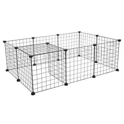 Indoor Portable Metal Wire Playpen for Small Animals - Ideal for Guinea Pigs and Rabbits