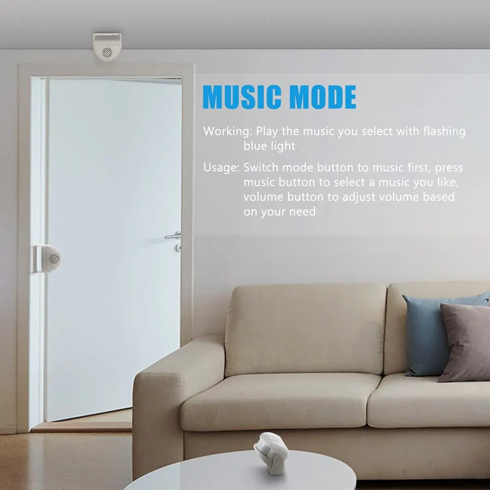 Wireless Guest Welcome Chime Alarm Door Bell PIR Motion Sensor for Shop Entry Company Security Protection Smart Doorbell