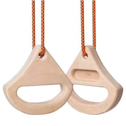 Portable Hangboard Rock Climbing, 2 Pack Triangular Wooden Climbing Fingerboard with 3 Multi-Depth Pockets, Finger Strength, Arm Workout & Pull-Up Training
