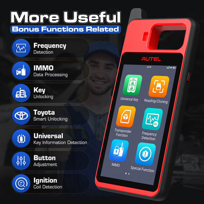 Autel MaxiIM KM100 KM100X Key Programming Tool with Lifetime Free IMMO and Key FOB Programming, OBD IMMO Key Learning, Compatible with IM508