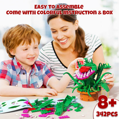 Audrey II Piranha Plant Building Blocks Compatible with LEGO, Little Shop of Horrors Floral Set, Ideal Gift for Halloween and Christmas