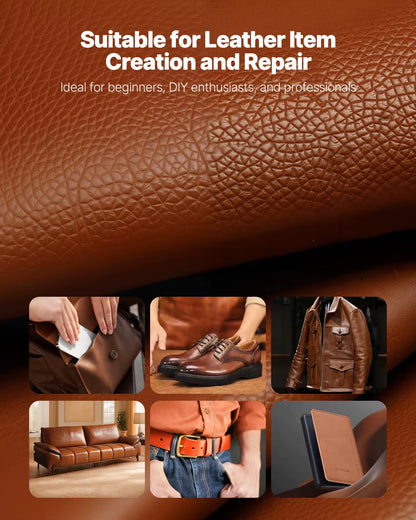 Succebuy Comprehensive Leather Working Tools Kit with Storage Bag - Includes Engraving, Punching, Sewing, and Stamping Tools (38/59/61/72/92 Pieces)