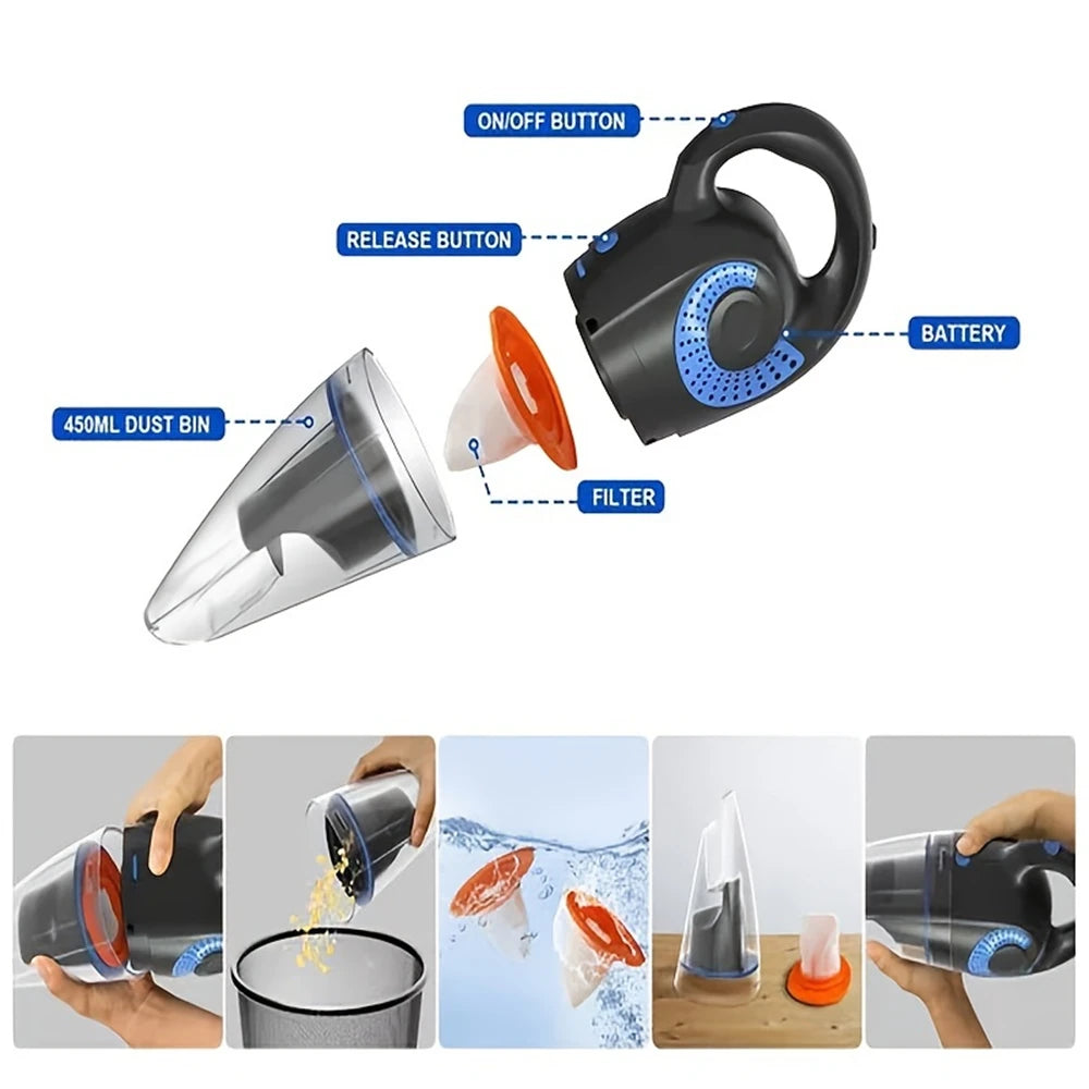  Powerful Wet and Dry Handheld Vacuum Cleaner for Cleaning Appliance Enthusiasts