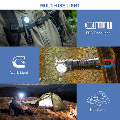 SOFIRN HS41 4000 Lumen Rechargeable Headlamp with SST20 LED and Magnetic Tail Indicator