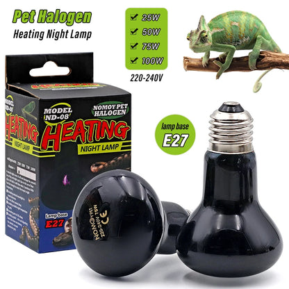 Pet Heating Lamp E27 Night Lamp for Amphibian Snake Lamp Heat Reptile Bulb UV Light 100W AC220-240V