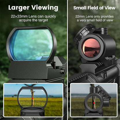 Professional Tactical Red and Green Dot Sight with 20mm Rail for Hunting and Reflex Optics
