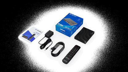 Vseebox V6 Max 2026 - Latest Model, Android 14, 4GB RAM, 64GB Storage, Voice Control, Wi-Fi 6, Parental Control, 8K HDMI, Complete Kit with Remote, HDMI Cable, Power Adapter, and Setup Guide