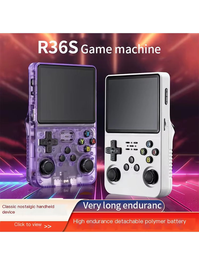 Open Source R36 64G Handheld Game Console 64G Best Games Linux System 3.5