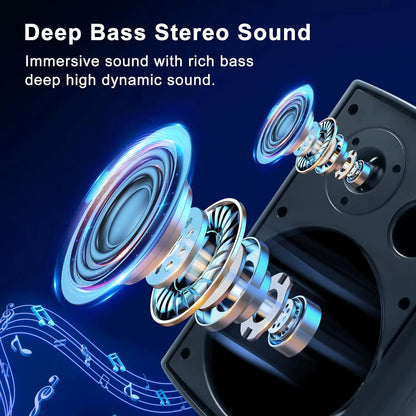 800W 6.5 Inch Outdoor Waterproof Bluetooth Speakers HD Digital Stereo Effect Wall Mounted Sound System for Patio 2 Pairs