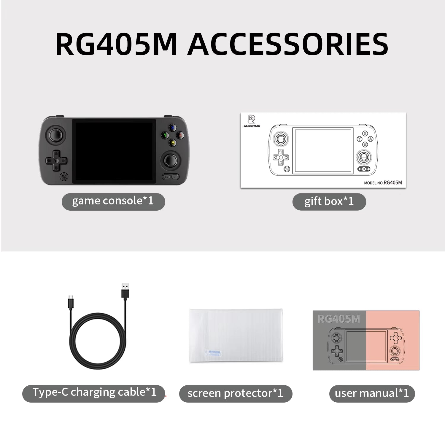 RG405M Handheld Game Console 4'' IPS Touch Screen Android12 System T618 Metal Shell Retro Video Game Player 3000+ Games