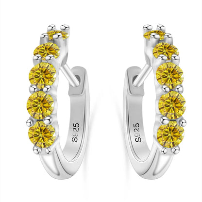 925 Sterling Silver Earrings Featuring 1 CT Total Moissanite - Elegant Jewelry Gift for Weddings and Special Occasions, Timeless Classic Design