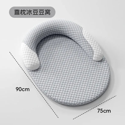 Premium Cooling Pet Mat for Dogs and Cats - Removable and Washable Ice Silk Bed for Ultimate Comfort