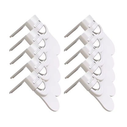 10PCS Child Safety Cabinet Lock Baby Drawer Lock Fridge Silicone Door Bumper Bracelet Plastic Buckle Children Security