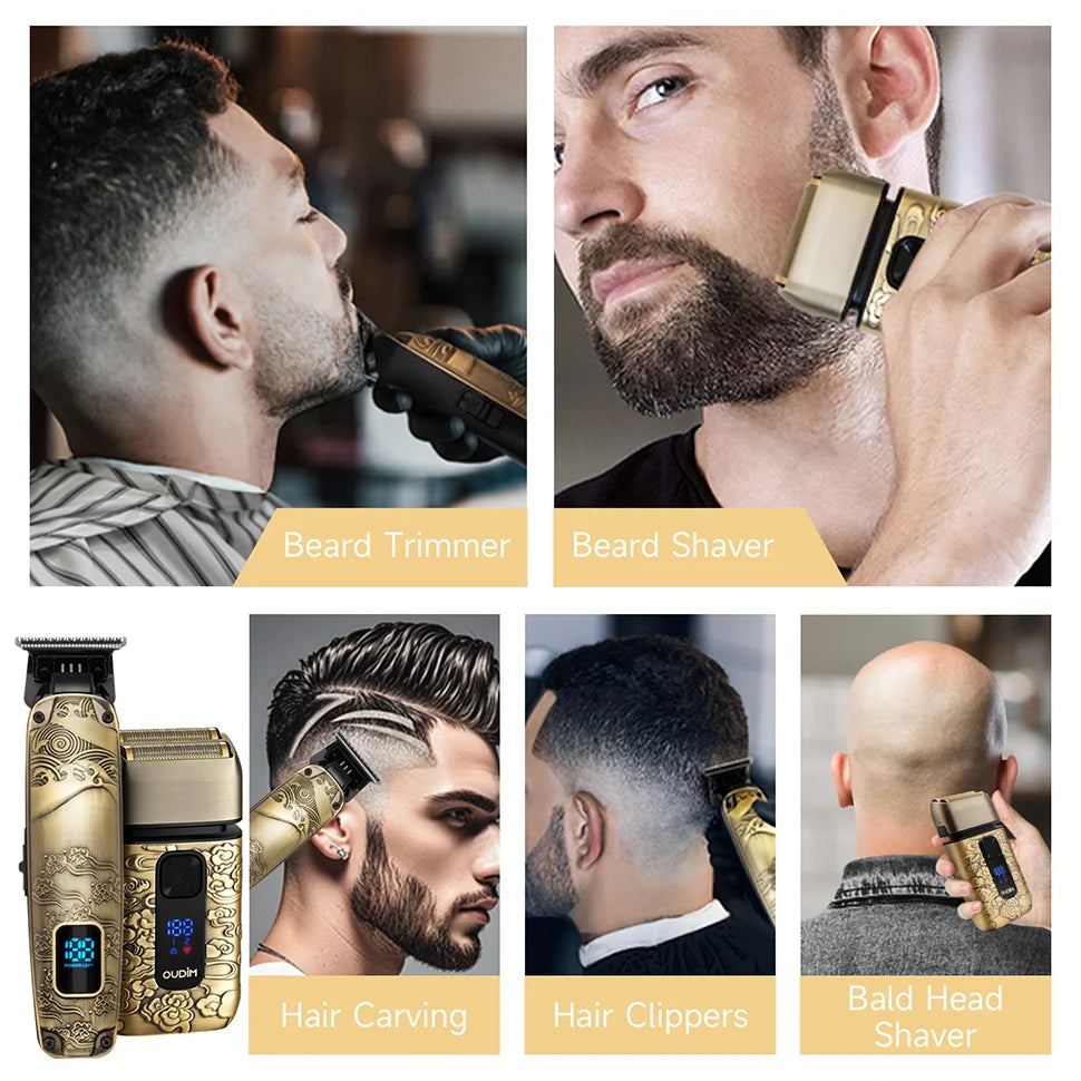 Men's Foil Shaver and Grooming Kit: Head Shaving, Hair and Beard Trimmer, Mustache Grooming, and Bald Head Shaving Solutions