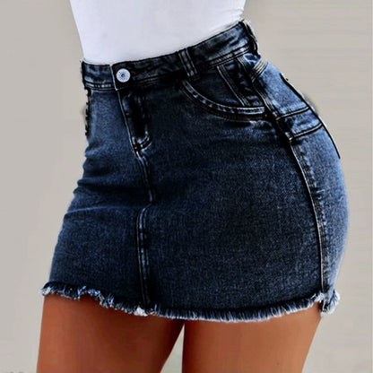 Mini Skirt Women'S Wash Mini Female Short Skirts Summer Women'S Sexy Denim Skirt Skirts for Women Knee Length Casual