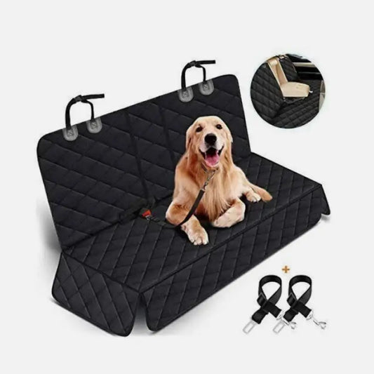Universal Waterproof Car Seat Cover for Pets - Non-Slip Back Seat Protector with Adjustable Dog Seat Belts