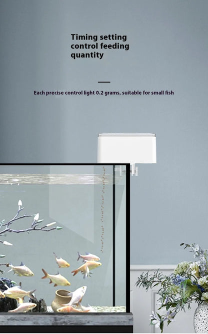 LED Aquarium Digital Fish Tank 70Ml Intelligent Digital Automatic Fishes Feeder with Timer Pet Feeding Fish Food Dispenser Food